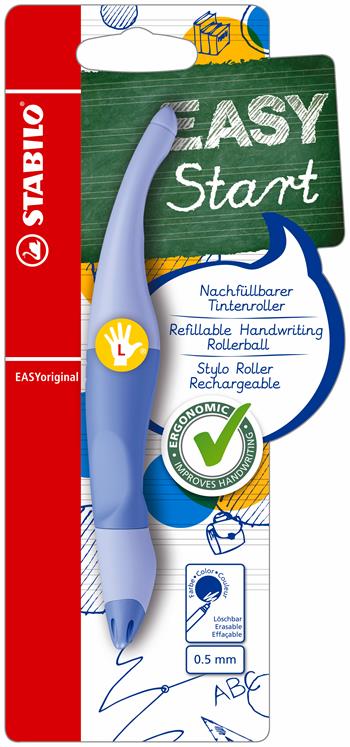 Penna Roller Ergonomica - STABILO EASYoriginal Pastel per Mancini in Azzurro Nuvola - Cartuccia Blu inclusa  Stabilo 2022 | Libraccio.it
