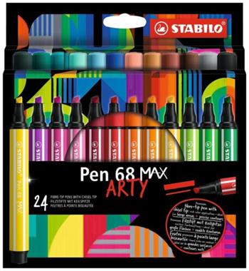 Pennarello Premium a tratto doppio (1 + 5 mm) - STABILO Pen 68 MAX - ARTY - Astuccio da 24 - Colori assortiti  STABILO 2025 | Libraccio.it