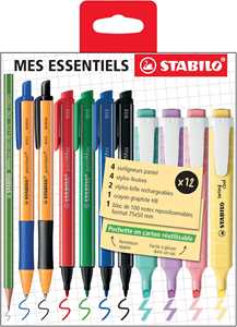 Set Scuola & Ufficio - STABILO My Essential - Pochette con 12 prodotti