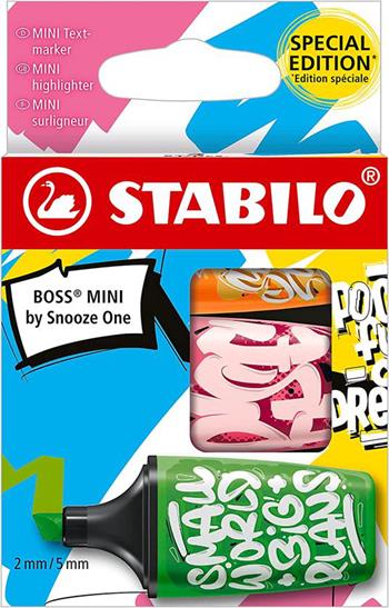 Evidenziatore - STABILO BOSS MINI by Snooze One - Astuccio da 3 - Arancione/Rosa/Verde  Stabilo 2023 | Libraccio.it
