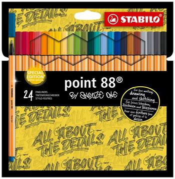 Fineliner - STABILO point 88 - Snooze One Edition - Astuccio da 24 - Colori assortiti  STABILO 2023 | Libraccio.it