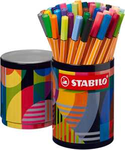 Fineliner - STABILO point 88 - ARTY - Astuccio da 45 - colori ass...