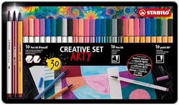 Set Creativo - STABILO ARTY Creative Set - STABILO point 88, Pen 68 & Pen 68 brush - Scatola in metallo da 30  STABILO 2023 | Libraccio.it