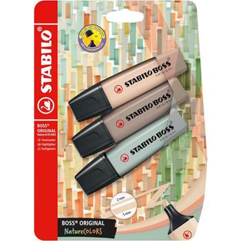 Evidenziatore - STABILO BOSS ORIGINAL NatureCOLORS - Pack da 3 - Sabbia/Cenere/Foglia di Tè  STABILO 2023 | Libraccio.it
