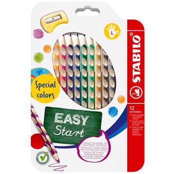 Matita colorata Ergonomica - STABILO EASYcolors - per Mancini - Astuccio da 12 + temperino - Colori assortiti  STABILO 2024 | Libraccio.it