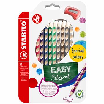 Matita colorata Ergonomica - STABILO EASYcolors - per Destrimani - Astuccio da 12 + temperino - Colori assortiti  STABILO 2024 | Libraccio.it