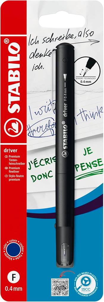 Fineliner Premium - STABILO dr!ver - Tratto Fine (0,4 mm) - Pack da 1 - Blu  STABILO 2025 | Libraccio.it