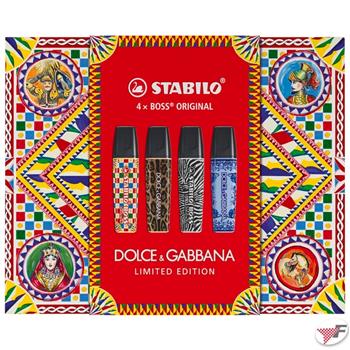 Evidenziatore - STABILO BOSS ORIGINAL x DOLCE&GABBANA - Cofanetto Premium con 4 evidenziatori - Edizione Limitata  STABILO 2024 | Libraccio.it