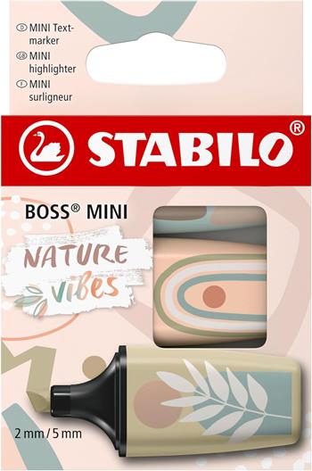 Evidenziatore - STABILO BOSS MINI Naturevibes - Astuccio da 3 - Cenere, Verde Oliva, Sabbia  STABILO 2025 | Libraccio.it