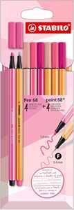Fineliner & Pennarello Premium STABILO Shades Pink Astuccio da 8....