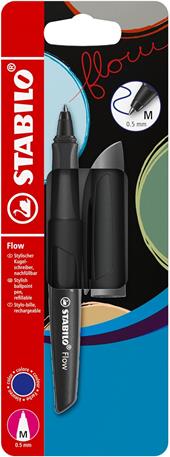 Penna a sfera - STABILO Flow in Nero - Pack da 1 - Cartuccia inclusa