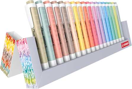 Evidenziatore - STABILO swing cool NatureCOLORS Desk-Set - 18 Col...