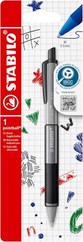 Penna a sfera Ecosostenibile - STABILO pointball colorful - Pack da 1 - Blu