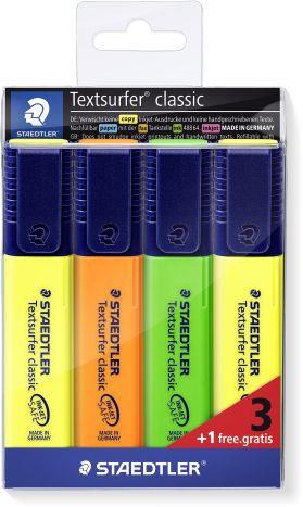 3+1 evidenziatori Textsurfer classic  Staedtler 2023 | Libraccio.it
