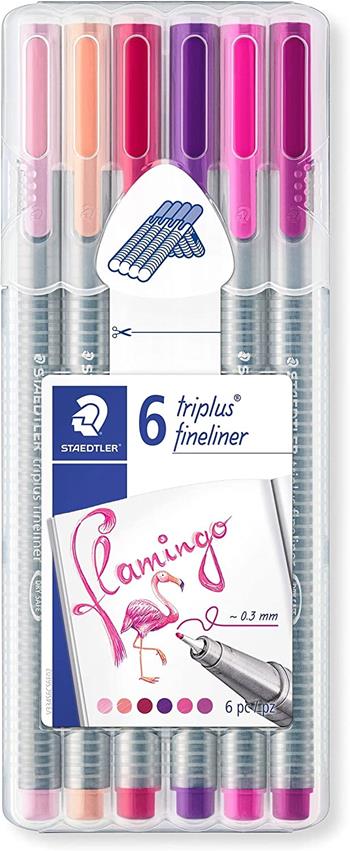 Box Fineliner triplus flamingo 6pcs box  Staedtler 2023 | Libraccio.it