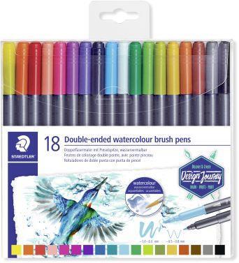 Astuccio da 36 colori con penne a due punte: a pennello e fine. acquerellabili  Staedtler 2023 | Libraccio.it