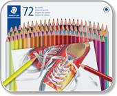 Astuccio in metallo, con 72 matite, colori assortiti