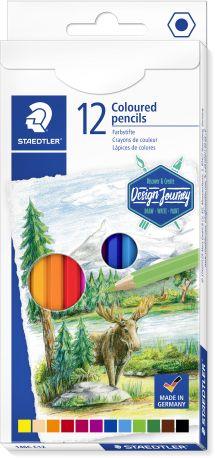 Astuccio con 12 matite colorate esagonali in colori assortiti, linea Design Journey  Staedtler 2023 | Libraccio.it