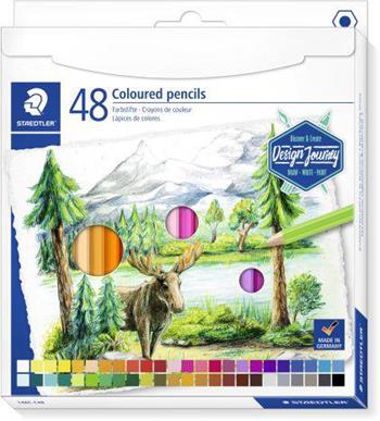 Astuccio con 48 matite colorate esagonali in colori assortiti, linea Design Journey  Staedtler 2023 | Libraccio.it