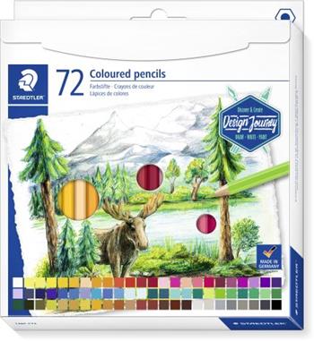 Astuccio con 72 matite colorate esagonali in colori assortiti, linea Design Journey  Staedtler 2023 | Libraccio.it