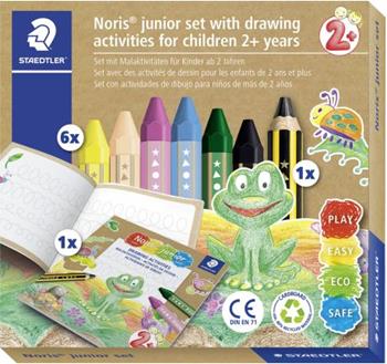 Set attivit&#224; Noris&#174; junior Contenuto: 6 pastelli a cera in colori assortiti 224, 1 pz ciascuno 141-2B  Staedtler 2023 | Libraccio.it