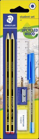 2 matite grafite esagonali Noris 2=HB + 1 penna sfera blu +1 temperamatite + 1 gomma + 1 righello  Staedtler 2017 | Libraccio.it