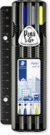 triplusmulti set STAEDTLER Box nero con 1 fineliner nero, 1 ball M blu, 1 portamine 0,5 mm, 1 evidenziatore textsurfer  Staedtler 2023 | Libraccio.it