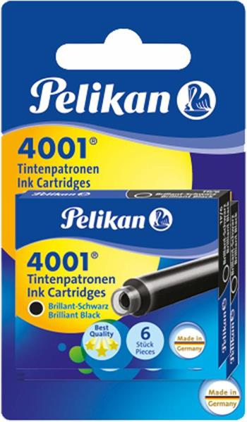 Set cartucce inchiostro Pelikan 4001 per stilografiche TP6. Confezione da 12 pezzi. 2 Scatole da 6 cartucce. Nero brillante  Pelikan 2021 | Libraccio.it