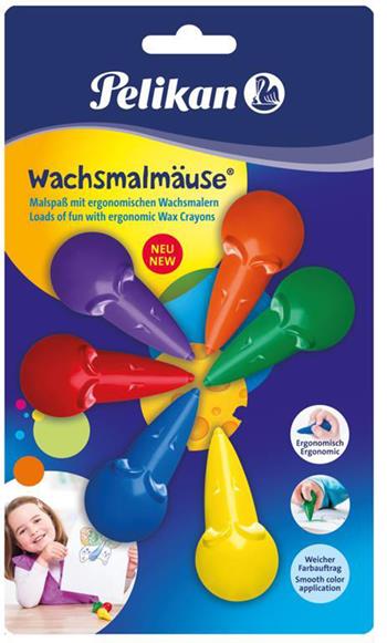 Pastelli ergonomici a cera naturale Pelikan. Confezione da 6 pezzi. Colori assortiti  Pelikan 2021 | Libraccio.it