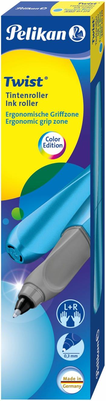 Penna sferografica Pelikan Twist ricaricabile per destrimani e mancini, impugnatura ergonomica triangolare Frosted Blue  Pelikan 2019 | Libraccio.it
