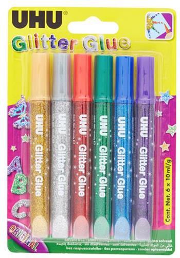 Colla Glitter in penna Original Colours blister 6x10ml  Uhu 2023 | Libraccio.it