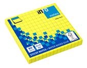 Confezione 12 Pezzi Blocchetti Adesivi Giallo Fluo Quadretti
