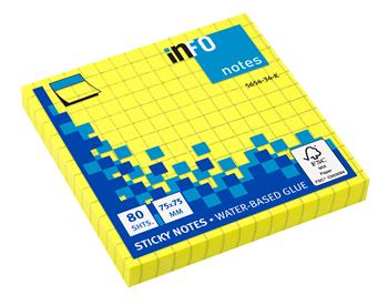Confezione 12 Pezzi Blocchetti Adesivi Giallo Fluo Quadretti  Info Notes 2026 | Libraccio.it