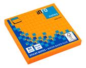 Foglietti Adesivi Arancio Fluo Quadr