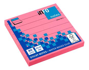 Foglietti Adesivi Rosa Fluo Righe  Info Notes 2026 | Libraccio.it