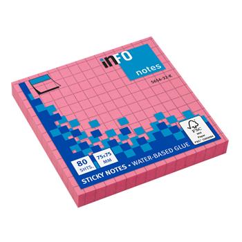 Foglietti Adesivi Rosa Fluo Quadretti  Info Notes 2026 | Libraccio.it