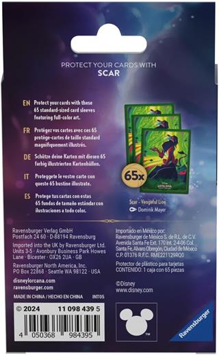 Disney Lorcana Scar 65 Buste protettive  Ravensburger 2024 | Libraccio.it