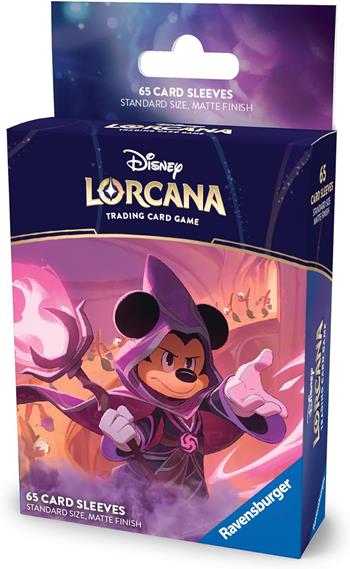 Disney Lorcana Sleeves A -Mickey Mouse &#150; Wayward Sorcerer_Set 8  Ravensburger 2025 | Libraccio.it