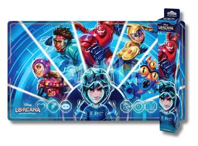 Ravensburger - Disney Lorcana Tcg: Set 7 Big Hero 6 | Tappetino Mtg Per Carte Con Dimensioni 61 X 34,3 Cm | Disney Lorcana Con Un Design Unico | Playmat Mtg Per Giochi Da Tavolo Di Qualità