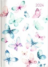Alpha Edition - Agenda Settimanale Ladytimer 2024, formato tascabile 10,7x15,2 cm, Butterfly, 192 pagine
