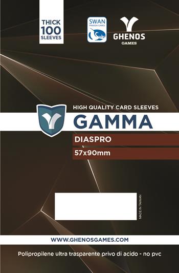 Bustine Gamma DIASPRO 57x90mm (pack 100) Thick  Ghenos Games 2021 | Libraccio.it