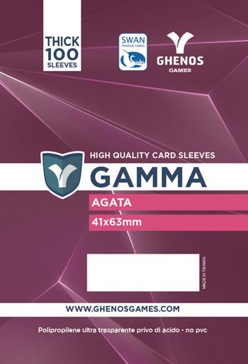 Bustine Gamma AGATA 41x63mm (pack 100) Thick  Ghenos Games 2021 | Libraccio.it