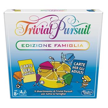 Trivial Pursuit Edizione Famiglia, gioco da tavolo per serate in famiglia, serate quiz, dagli 8 anni in su  Hasbro 2021 | Libraccio.it