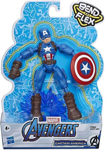 Avengers Bend and Flex. Personaggi Snodabili 15 cm. Captain America  Hasbro 2022 | Libraccio.it