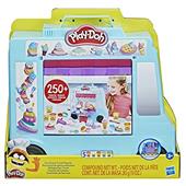 Play-Doh Kitchen Creations - Il Carrello dei Gelati, playset con 5 colori di pasta da modellare e 20 accessori