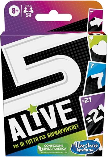 5 Alive, gioco di carte veloce per famiglie, dagli 8 anni in su, per 2-6 giocatori  Hasbro 2022 | Libraccio.it