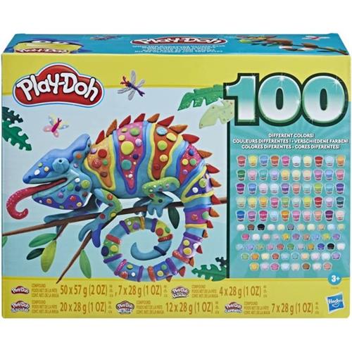 Play-Doh Wow 100 Vasetti | Pasta Modellabile Assortita Con Colori Classici E Brillanti | Con Rullo E Coltello - Foto 10