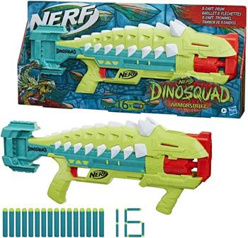 Nerf DinoSquad - Armorstrike, tamburo rotante da 8 dardi, impugnatura sganciabile, 16 dardi Nerf Elite  Hasbro 2022 | Libraccio.it