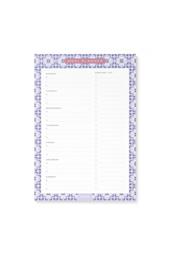 Taccuino Mediterranean Meal Planner Notepad (with magnet)