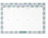 Taccuino Mediterranean Weekly Planner Notepad (with magnet)